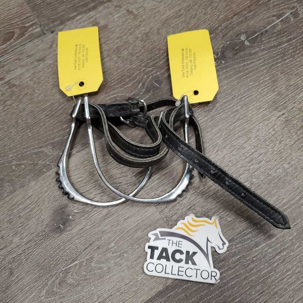 Motivator - Bumper Spurs, Thick Leather Straps *vgc, clean Straps: stiff, mnr dirt & edge scrapes