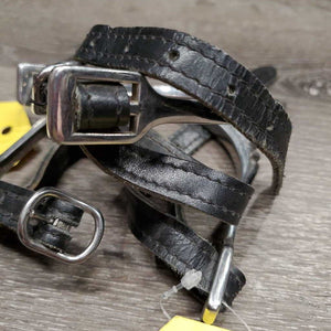 Motivator - Bumper Spurs, Thick Leather Straps *vgc, clean Straps: stiff, mnr dirt & edge scrapes
