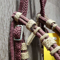 Nylon Rope Headstall *gc, dirty, dusty, rubs, tangled tassles, older, mnr rubs & frays