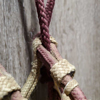 Nylon Rope Headstall *gc, dirty, dusty, rubs, tangled tassles, older, mnr rubs & frays
