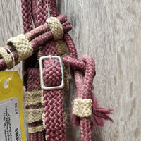 Nylon Rope Headstall *gc, dirty, dusty, rubs, tangled tassles, older, mnr rubs & frays
