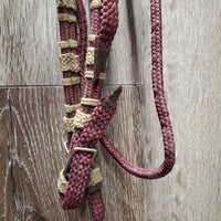 Nylon Rope Headstall *gc, dirty, dusty, rubs, tangled tassles, older, mnr rubs & frays

