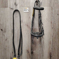 Rsd/Padded Bridle, Buckles, Rsd Plain Reins *gc, No Flash, film, clean & dirty, film, scraped edges, dry
