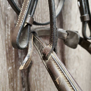 Rsd/Padded Bridle *gc/vgc, dirt, NO Flash, v.tight keeper, stiff, dry, mnr scraped edges