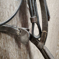 Rsd/Padded Bridle *gc/vgc, dirt, NO Flash, v.tight keeper, stiff, dry, mnr scraped edges
