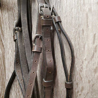 Rsd/Padded Bridle *gc/vgc, dirt, NO Flash, v.tight keeper, stiff, dry, mnr scraped edges
