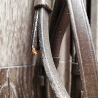 Rsd/Padded Bridle *gc/vgc, dirt, NO Flash, v.tight keeper, stiff, dry, mnr scraped edges
