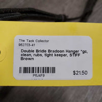 Double Bridle Bradoon Hanger *gc, clean, rubs, tight keeper, STIFF
