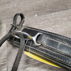 Leather & Rope Chambon, Hvy - Wide Padded Crown Piece *vgc, v.dusty & dirty