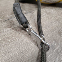 Leather & Rope Chambon, Hvy - Wide Padded Crown Piece *vgc, v.dusty & dirty