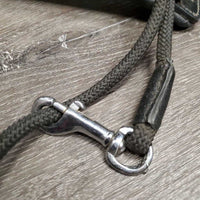 Leather & Rope Chambon, Hvy - Wide Padded Crown Piece *vgc, v.dusty & dirty