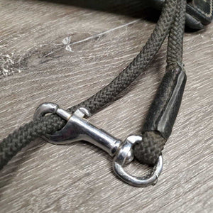 Leather & Rope Chambon, Hvy - Wide Padded Crown Piece *vgc, v.dusty & dirty