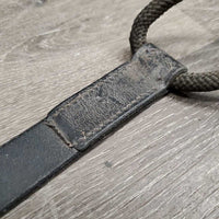 Leather & Rope Chambon, Hvy - Wide Padded Crown Piece *vgc, v.dusty & dirty
