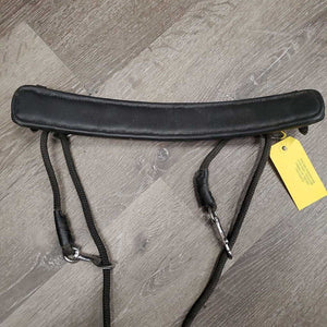 Leather & Rope Chambon, Hvy - Wide Padded Crown Piece *vgc, v.dusty & dirty