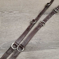 German Martingale, Rubber - Leather Reins *xc/vgc mnr scraped edges, dirt & residue/film
