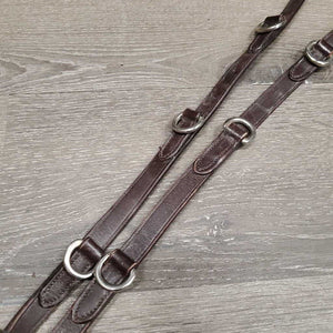 German Martingale, Rubber - Leather Reins *xc/vgc mnr scraped edges, dirt & residue/film