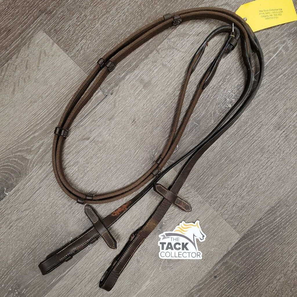 Cotton Web Reins, finger stoppers *gc, dirt, v.chewed & scraped