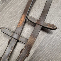 Cotton Web Reins, finger stoppers *gc, dirt, v.chewed & scraped
