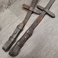 Cotton Web Reins, finger stoppers *gc, dirt, v.chewed & scraped
