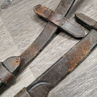 Cotton Web Reins, finger stoppers *gc, dirt, v.chewed & scraped
