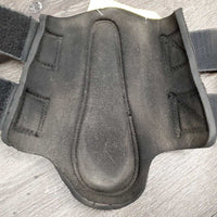 Neoprene Closed Front Boots, velcro *gc, dirty, hairy, rubs, scratches, pilly edges
