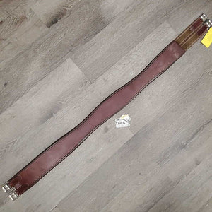 FS Padded Leather Girth, 1x els *gc, clean, faded, rubs, residue, stiff, dry