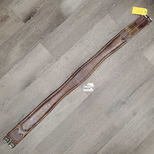 FS Padded Leather Girth, 1x els *gc, clean, faded, rubs, residue, stiff, dry