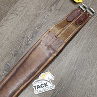 FS Padded Leather Girth, 1x els *gc, clean, faded, rubs, residue, stiff, dry