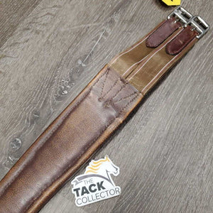 FS Padded Leather Girth, 1x els *gc, clean, faded, rubs, residue, stiff, dry