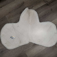 Fleece Top Waffle Bottom Fitted Hunter Saddle Pad *gc, puckers, dingy, hair, thin spots, clumpy
