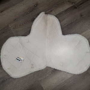 Fleece Top Waffle Bottom Fitted Hunter Saddle Pad *gc, puckers, dingy, hair, thin spots, clumpy