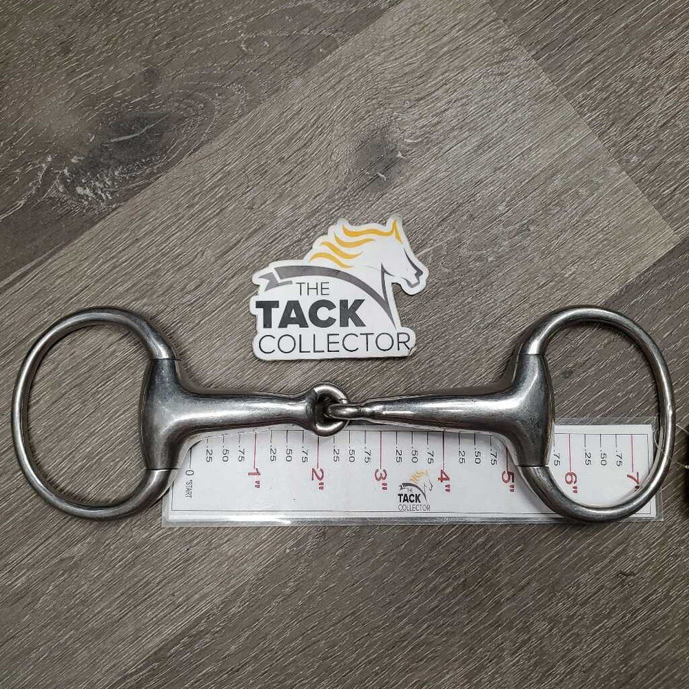Thick Hollow Mouth Eggbutt Snaffle Bit *gc, clean, scratches