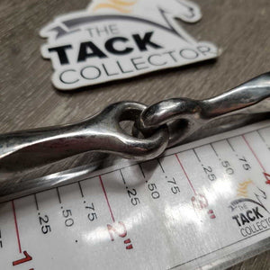 Slow Twist Eggbutt Snaffle Bit, taped *gc, clean & dirty, sticky tape residue, scratches