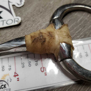 Slow Twist Eggbutt Snaffle Bit, taped *gc, clean & dirty, sticky tape residue, scratches