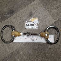 Slow Twist Eggbutt Snaffle Bit, taped *gc, clean & dirty, sticky tape residue, scratches