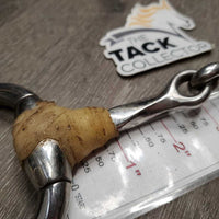 Slow Twist Eggbutt Snaffle Bit, taped *gc, clean & dirty, sticky tape residue, scratches
