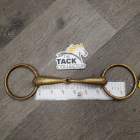 Thick Hvy Loose Ring Snaffle Bit *gc/fair, clean, stains, oxidized, scratches, discolored
