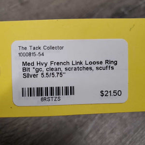 Med Hvy French Link Loose Ring Bit *gc, clean, scratches, scuffs