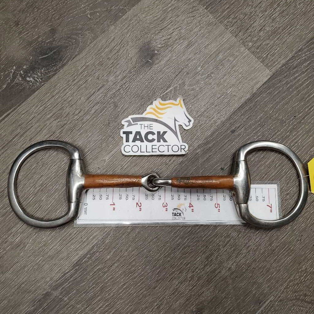 Hvy Med Eggbutt Snaffle Bit *gc, clean, scratches, rough, chews, residue, rust, oxidized, flattened edge