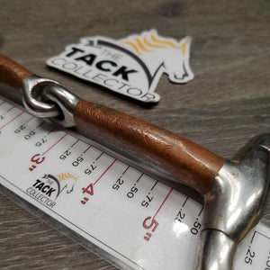 Hvy Med Eggbutt Snaffle Bit *gc, clean, scratches, rough, chews, residue, rust, oxidized, flattened edge