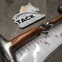 Hvy Med Eggbutt Snaffle Bit *gc, clean, scratches, rough, chews, residue, rust, oxidized, flattened edge
