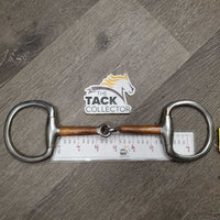 Hvy Med Eggbutt Snaffle Bit *gc, clean, scratches, rough, chews, residue, rust, oxidized, flattened edge
