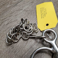 LS Hvy Med Jointed Pelham Bit, chain *vgc, clean, mnr residue/dirt
