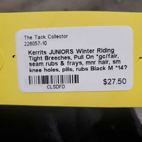 JUNIORS Winter Riding Tight Breeches, Pull On *gc/fair, seam rubs & frays, mnr hair, sm knee holes, pills, rubs
