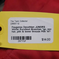 JUNIORS Winter EuroSeat Breeches *gc, mnr hair, pills & loose threads
