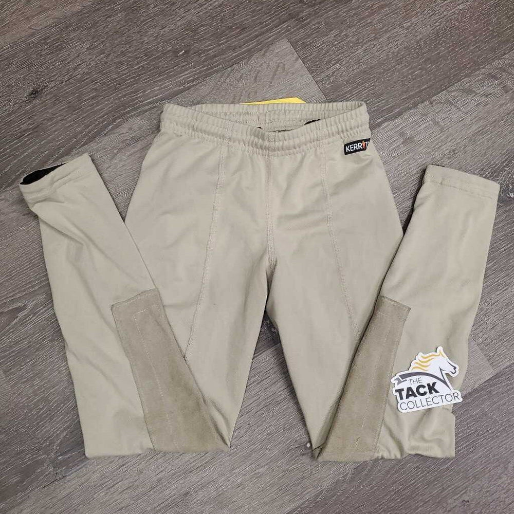 JUNIORS Light Riding Tight Breeches, Pull On *gc/fair, knee hole, undone knee stitching, pilly, rubs, dingy, seam frays