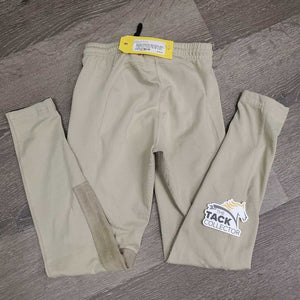 JUNIORS Light Riding Tight Breeches, Pull On *gc/fair, knee hole, undone knee stitching, pilly, rubs, dingy, seam frays