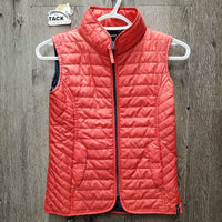 JUNIORS Puffy Quilt Vest, zipper *vgc, puckers, loose lining
