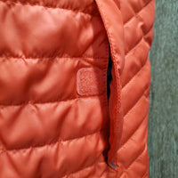 JUNIORS Puffy Quilt Vest, zipper *vgc, puckers, loose lining
