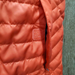 JUNIORS Puffy Quilt Vest, zipper *vgc, puckers, loose lining